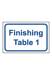שלט - 1 finishing table