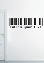 מדבקת קיר - " follow your ART "