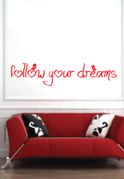 מדבקת קיר - follow your dreams-2