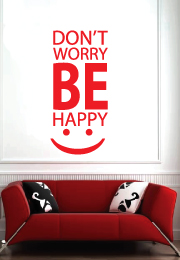 מדבקת קיר - don‘t worry be happy
