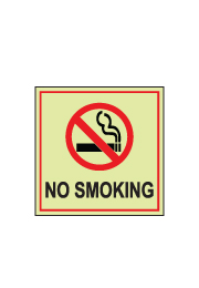 שלט פולט אור - NO SMOKING  
