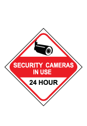 שלט - SECURITY CAMERAS IN USE 24 HOUR