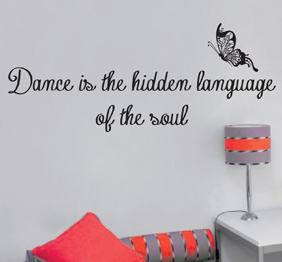מדבקת קיר - dance language