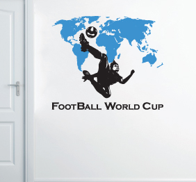 מדבקת קיר - כדורגל - World Cup