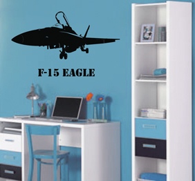 מדבקת קיר - מטוס F-15