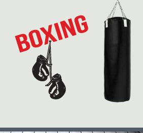 מדבקת קיר - כפפות איגרוף - Boxing