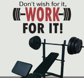 מדבקת קיר לחדרי כושר - Work for it - 2