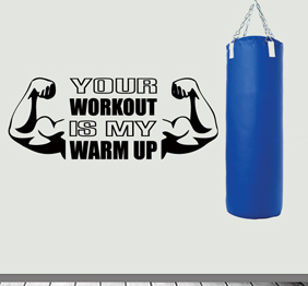 מדבקת קיר לחדר כושר  - Your workout