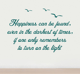 מדבקת קיר - Happiness can be found..