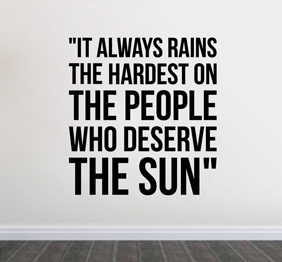 מדבקת קיר - it always rains..