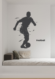 מדבקת קיר - שחקן כדורגל בתנועה - football 2019 