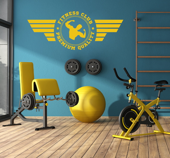 מדבקת קיר  - FITNESS CLUB