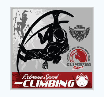 מדבקת קיר - פוסטר וניל - טיפוס הרים - EXTREME SPORT CLIMBING - 3
