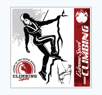 מדבקת קיר - פוסטר וניל - טיפוס הרים - EXTREME SPORT CLIMBING - 6