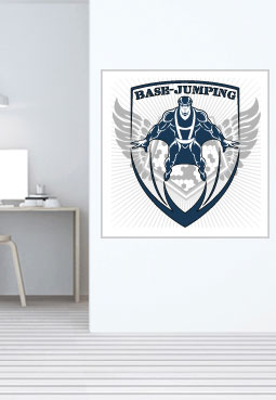 מדבקת קיר - פוסטר וניל - קפיצת בסיס - EXTREME SPORT BASE JUMPING - 8
