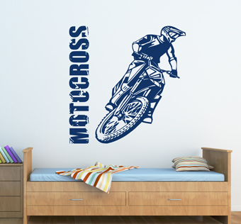 מדבקת קיר אופנוע שטח - MOTOCROSS - 1