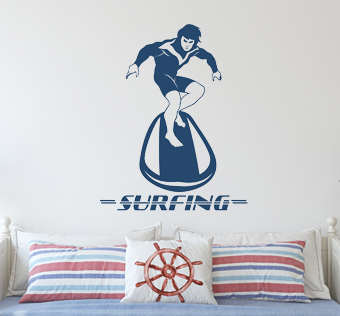 מדבקת קיר גולש - SURFING - 1