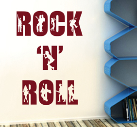 מדבקת קיר - rock n roll