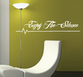מדבקת קיר - enjoy the silence