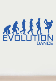 מדבקת קיר - אבולוציה - רקדן