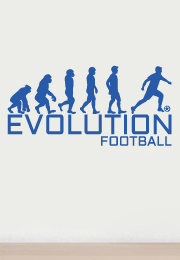 מדבקת קיר - אבולוציה - כדורגל