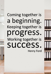 מדבקת קיר - Success - Henry Ford