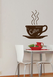 מדבקת קיר - ספל קפה