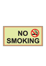 שלט פולט אור - NO SMOKING 