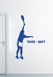 מדבקת קיר - שחקן טניס מניף את היד