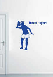 מדבקת קיר - שחקנית טניס 