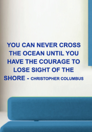 מדבקת קיר - משפט השראה - כריסטופר קולומבוס