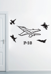 מדבקות קיר - מטוס f-16