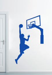 מדבקת קיר - שחקן כדורסל באויר
